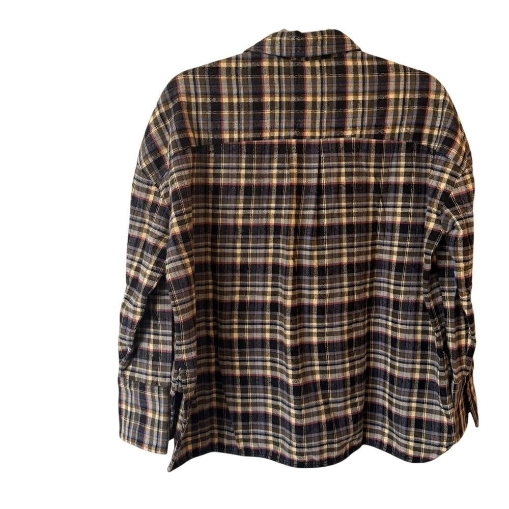 Everlane Women's Boxy Beech Plaid Flannel‎ Shirt Size S Button Relaxed Reg $98 - Picture 11 of 15